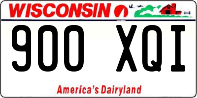 WI license plate 900XQI