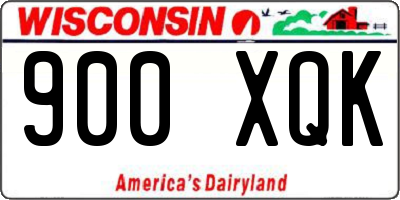 WI license plate 900XQK