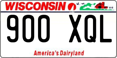 WI license plate 900XQL