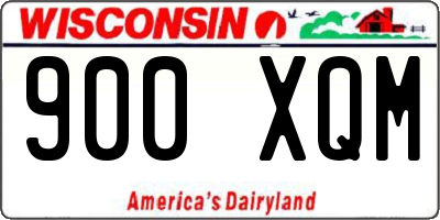 WI license plate 900XQM