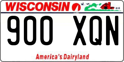 WI license plate 900XQN