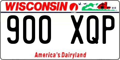 WI license plate 900XQP