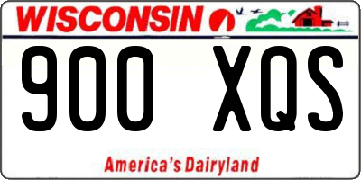 WI license plate 900XQS