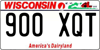 WI license plate 900XQT