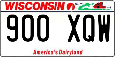 WI license plate 900XQW