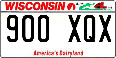 WI license plate 900XQX