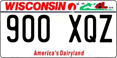 WI license plate 900XQZ