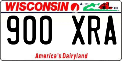 WI license plate 900XRA