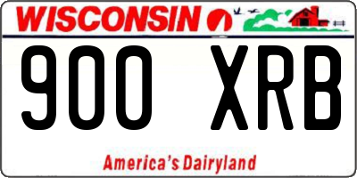 WI license plate 900XRB