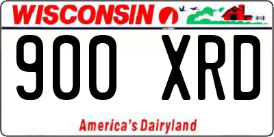WI license plate 900XRD