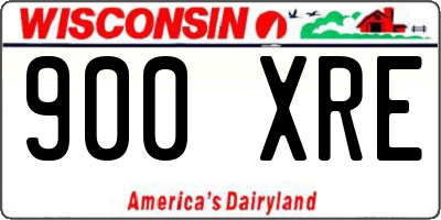 WI license plate 900XRE