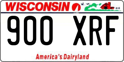 WI license plate 900XRF
