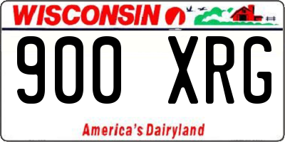 WI license plate 900XRG