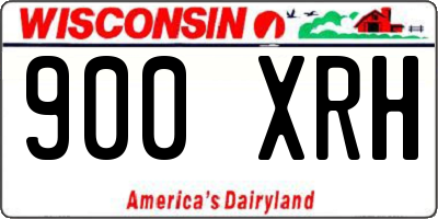 WI license plate 900XRH