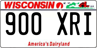 WI license plate 900XRI