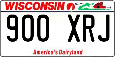 WI license plate 900XRJ