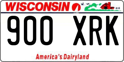 WI license plate 900XRK