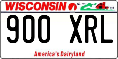 WI license plate 900XRL