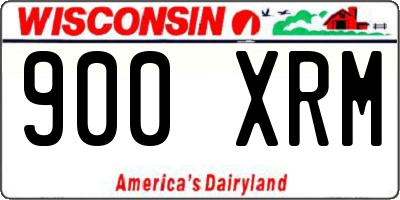 WI license plate 900XRM