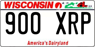 WI license plate 900XRP
