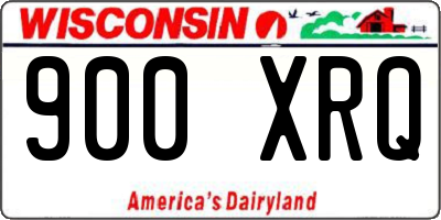WI license plate 900XRQ