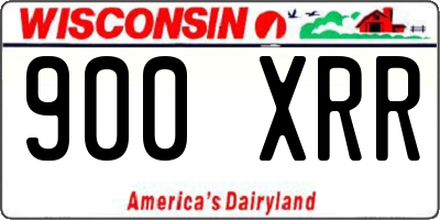 WI license plate 900XRR
