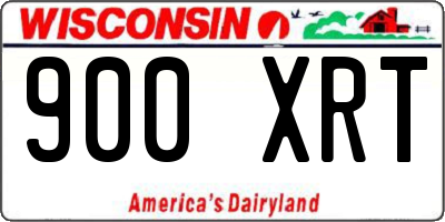 WI license plate 900XRT