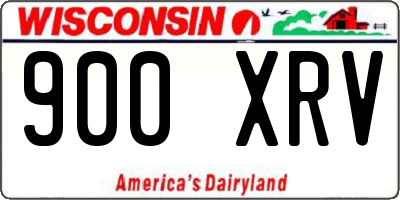 WI license plate 900XRV