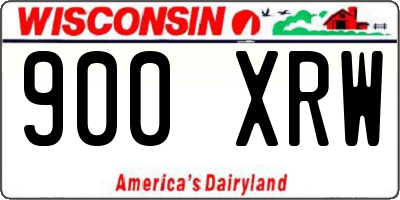 WI license plate 900XRW