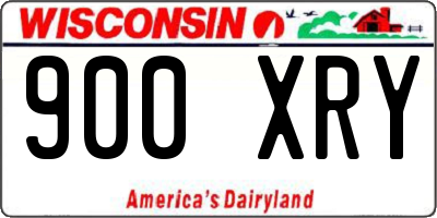 WI license plate 900XRY