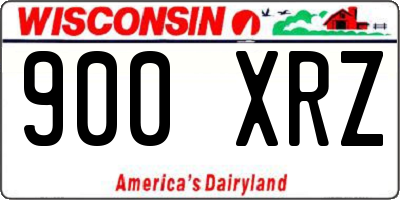 WI license plate 900XRZ