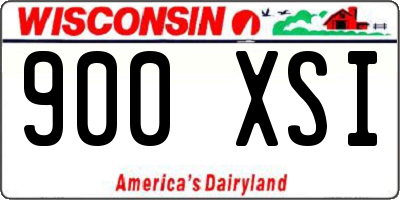 WI license plate 900XSI