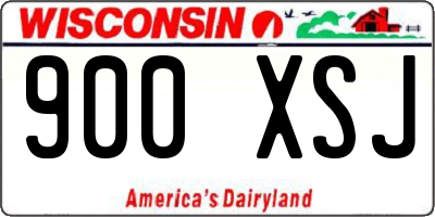 WI license plate 900XSJ