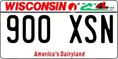 WI license plate 900XSN