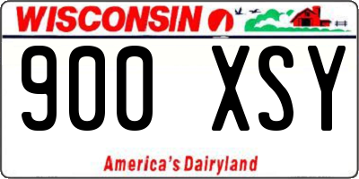 WI license plate 900XSY