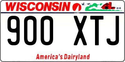 WI license plate 900XTJ