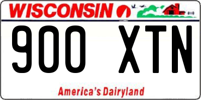 WI license plate 900XTN