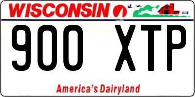 WI license plate 900XTP