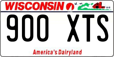 WI license plate 900XTS