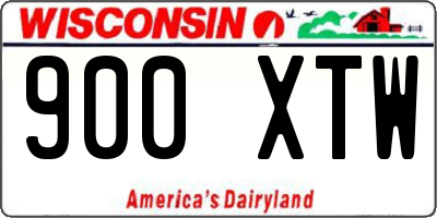 WI license plate 900XTW