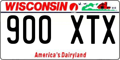 WI license plate 900XTX