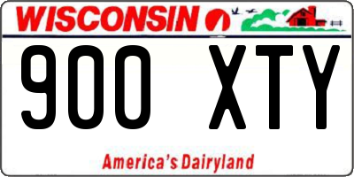 WI license plate 900XTY
