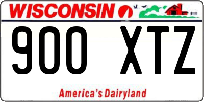 WI license plate 900XTZ