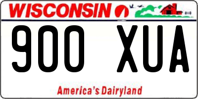 WI license plate 900XUA