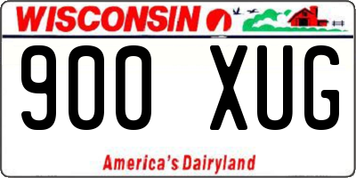 WI license plate 900XUG