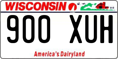 WI license plate 900XUH