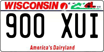 WI license plate 900XUI