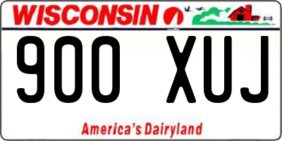 WI license plate 900XUJ