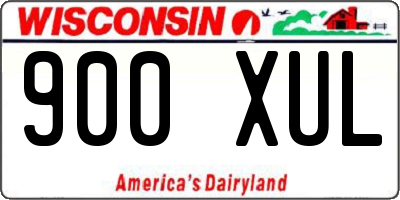 WI license plate 900XUL