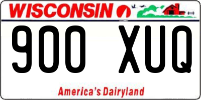 WI license plate 900XUQ